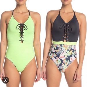Maaji Floral Neon Reversible One piece Swimsuit